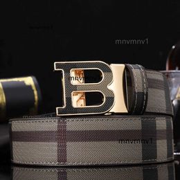 Designer Plaid Belt burberyity B Mens Business Casual Pants Automatic 6 Colours Buckle Brand Jeans Waistband Belt Letter