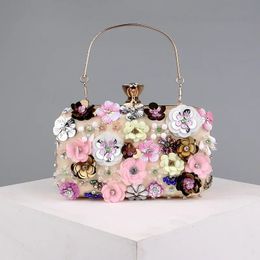 Evening Bag's Handmade Flower Beaded Banquet And Wedding Party Bags 231216
