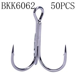 Fishing Hooks 50pcs/lot BKK Treble Hook Black 1#-12# Anti-Rust Super Sharp Triple Anchor Hooks Sea Trolling Fishing Saltwater Lure Fish Pesca 231216