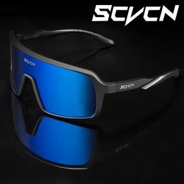 Eyewears SCVCN Photochromic Cycling Sunglasses Outdoor Sports Running Goggles for Men Women MTB Bicycle Glasses UV400 Bike Cycle Eyewear