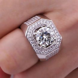 Victoria Wieck Pave setting Vintage Jewellery 10kt white gold filled Topaz Simulated Diamond Wedding Engagemet Rings for men GIFT Si285Q