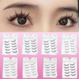 False Eyelashes 3D Mink Lashes Natural Short Full Strip Style Terrier Transparent R4H0