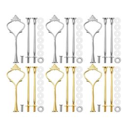 Baking & Pastry Tools 6Pcs For 3 Tier Cake Stand Fittings Hardware Holder Resin Crafts DIY Making Cupcake Serving Decoration209D