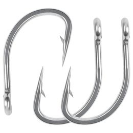 Fishing Hooks 200PCS Stainless steel Fishing Hooks Circle Hooks Crank Sharp live bait fishhook Big Game Catfish hooks Saltwater Fishing Tackle 231216