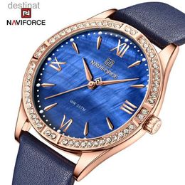 Women's Watches NAVIFORCE Original Women's Watch Luxury Fashion Watches Ladies Waterproof Leather Bracelet Quartz Woman Wristwatch 2023 TrendL231216