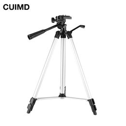 Holders Aluminium Alloy Tripod Portable Lightweight Travel 3sections Stand W/Phone Holder 1/4" Screw for Camera Smartphone Projector