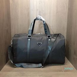 Top Quality Men Fashion Duffle Bag Triple Black Nylon Travel Bags Mens Handle Luggage Gentleman Business Tote with Shoulder Strap 274z