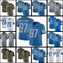 Custom Football Jerseys 97 Aidan Hutchinson 73 Jackson 32 D'Andre Swift 70 Dan Skipper 88 T.J. Hockenson 58 Penei Sew