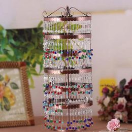 Boxes Jewelry Organizer Women Bronze Earrings Hanging Storage Rack w/ 288 Holes