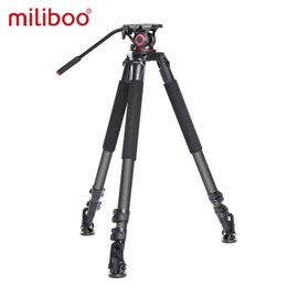 Holders miliboo MTT703A Professional Bird watching Camera Tripod HeavyDuty Telephoto Lens with flat head for Digital DSLR Camera