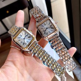 Fashion Brand Watches Women Girl Square Arabic Numerals Dial Style Steel Metal Good Quality Wrist Watch C65277q