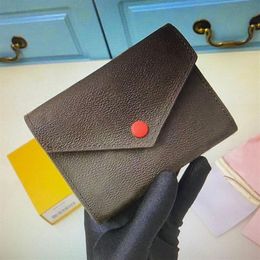 Classic VICTORINE Card Holder Women Short Wallets Fashion Shows Exotic Leather Pouch Round Coin Purse3330