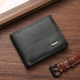 Wallets Men's Wallet Short Korean Style Large Capacity Business Multi-Functional Ultra-Thin Wholesale Card Holder Soft Leather