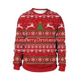 Men's Sweaters Unisex Ugly Christmas Print Pullover Sweater Shape For Men Women 3D Funny Hoodies Autumn Winter Sweaters Jumpers Tops 231215