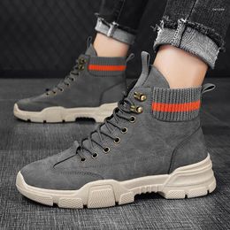 Boots Fujeak Trendy Work Anti-slip Casual Walking Shoes Comfortable Lightweight Snow Fashion Men's Autumn Large Size