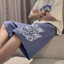 American New Summer Hong Kong Style Letter Printed Pants Retro Joker Loose Casual Straight Basketball Training Unisex Shorts