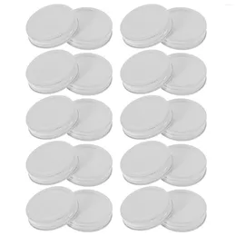 Dinnerware 20 Pcs Sealing Jar Lids Canning Covers For Home Multipurpose Mason Jam Tinplate Caps Regular Mouth Wide Reusable