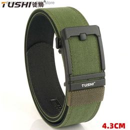 Belts TUSHI 4.3cm Army Tactical Belt Quick Release Military Airsoft Training Molle Gun Belt Outdoor Shooting Hiking Hunting Sport Belt Q231216