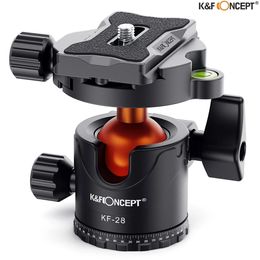 Holders K F Concept Metal Tripod Ball Head 360° Rotating Panoramic with 1/4 inch Quick Release Plate Bubble for Tripod Monopod Camera