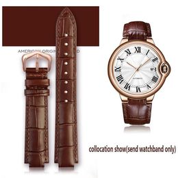 Watch Bands Genuine Leather Watchband For Wrist Band Men Female Convex Strap 14 8mm 18 11mm 20 12mm Fashion Bracelet254A