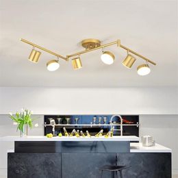 Ceiling Lights Modern Golden Lamp Restaurant Table Creative Personality Living Room Flush Mount Light Led Fixture280d