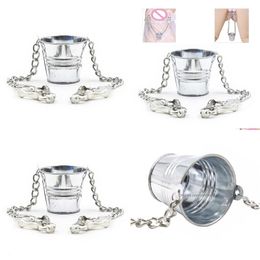 Nipple Rings Nipple Rings Bdsm Metal Clamps Labia Breast Clip Chain Slave Adjustable Weight Bucket Stimator Toys For Drop Delivery Jew Dhqde