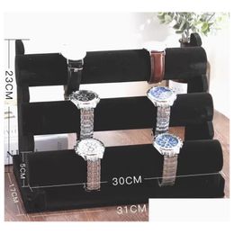 Jewelry Pouches, Bags Jewelry Pouches Arrivals Bracelet Stand Holder Chains Display Watch Collection Organizer Bangle Rack Storage Dro Dhdo8