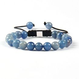 Whole Shambhala Bracelets 8mm Natural Tiger Eye Lapis Lazuli Light Green And Blue Aventurine Stone Beads With Silver Square 234V