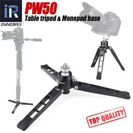 Accessories PW50 mini tripod for phone All metal Flexible stand base desktop table tripod with ball head 1/4" 3/8" adapter