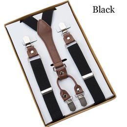 4 Clip Men's Suspenders Men Braces Supports tirantes For Women Elastic Adjustable Pants Straps Clothing 201028258D