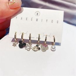 Dangle Earrings Cute Mouse Whole For Women Charm Six Piece Sets Korean Jewellery 2022 Trendy Wedding Gift Lovely Anime Accessori247A