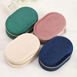 Jewellery Pouches Ring Holder Box Fashion Organiser Velvet Travel For Necklace Earring Bracelet Multiple Compartments Solid Colour Mr