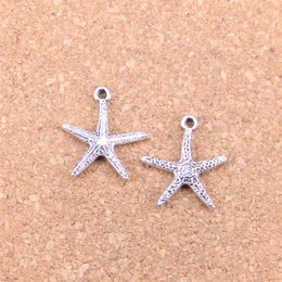 98pcs Antique Silver Bronze Plated starfish Charms Pendant DIY Necklace Bracelet Bangle Findings 20 18mm249Z