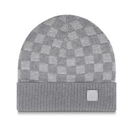 Beanie/Totenkopfkappen Herbst und Winter Sport Stil Designer Beanie Hut Herren Damen Mütze Outdoor Urlaub Checker Metall Brief Druck Ca Dhm7Q