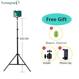 Accessories TRUMAGINE Universal Portable Aluminium Stand Mount Digital Camera Tripod For Phone iPhone With Bluetooth remote control