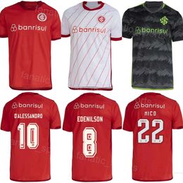 Men SC Internacional Club Team 8 HENRIQUE Soccer Jersey PATRICK ADRIANO WANDERSON MAURICIO HENRIQUE CARDOSO RENE 16 BUSTOS 22 HERNANDEZ Football Shirt Kits 23/24