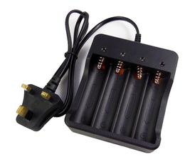 4 Slots Battery Chargers Plug US AU EU UK Intelligent Multifunctional Charger Universal With USB Cable