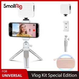 Holders SmallRig Video Kit Vlogging Kit with LED Video Light and Phone Holder Compatible for Phone Camera DSLR Tripod for iPhone 3596