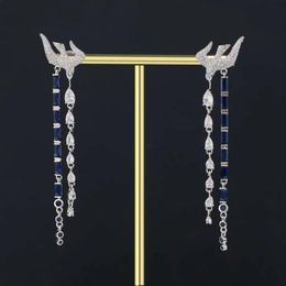 Hezekiah S925 silver Northern Europe Swallow Earrings Personality Women's Earrings Dance party Superior quality308b