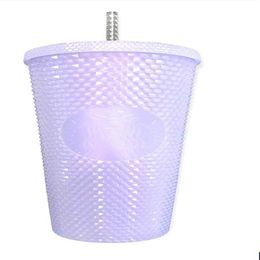 Starbucks 2021 Holiday Icy lilac Bling Studded Cold Cup TumblerV6C4262h