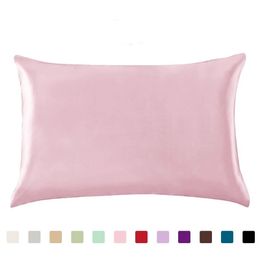 CushionDecorative Pillow Queen Standard Satin Silk Soft Mulberry Plain Pillowcase Cover Chair Seat Square Decorations for Home 231216