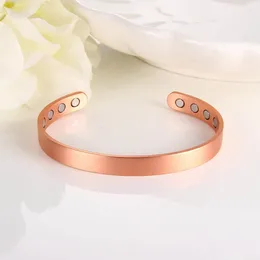 Bangle Copper Bracelet For Men Women Magnetic 99.99% Pure With 3500 Gauss Arthritis Health Adjustable Jewellery Gift Cuff