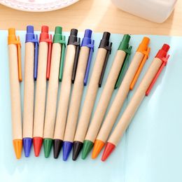 50pcs/lot Paper Ball Pen ECO Recycled Paper Ball Pen Eco-friendly Ballpoint Pen School Supplies