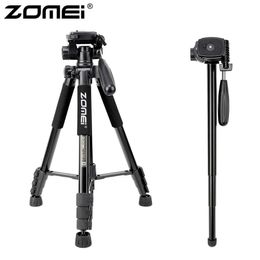 Accessories ZOMEI Q222 Camera Tripod Tripode Stative Flexible Photographic Tripod Monopod Travel Stand for Smartphone Camera DSLR Projector