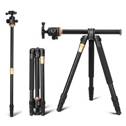 Accessories Q999H Horizontal Tripod Professional Camera Flat Tripod 61" Portable Compact Flexible Tripod for Canon Nikon Sony DSLR Cameras