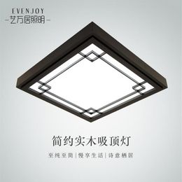 Ceiling Lights Japanese Style Delicate Crafts Wooden Frame Light Led Luminarias Para Sala Dimming Lamp2675