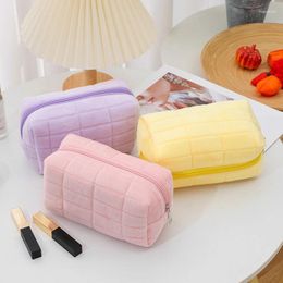 Cosmetic Bags Cute Soft Plush Makeup For Women Bag Organiser Pouch Kawaii Pencil Case Travel Sanitary Napkin Pad
