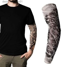 Sleevelet Arm Sleeves 3D Tattoo Printed Armwarmer Outdoor Cycling Sleeves UV Protection MTB Bike Bicycle Sleeves Arm Protection Ridding Sleeves 1pcL231216