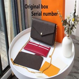 2021 Women hand bags Shoulder Quality Genuine Leather Purses Messenger Female classic wallet With box Small Tote Crossbody Bag262O