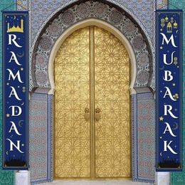 Eid Mubarak Door Porch Banner Hanging Garland Flag Muslim Islamic EID Ramadan Kareem Festive Home Decor237t